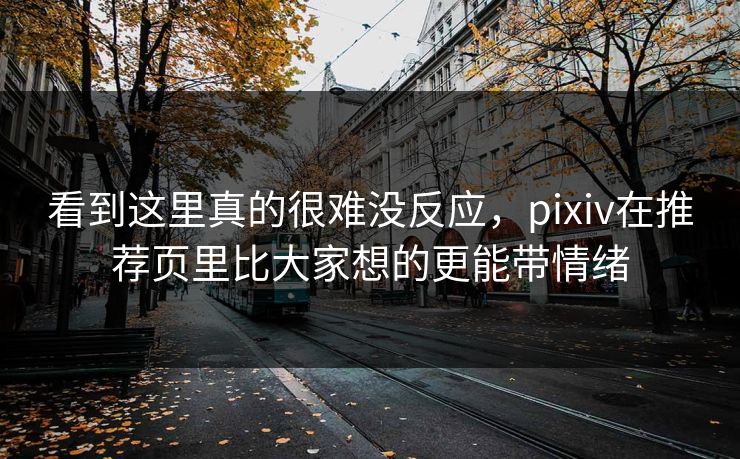 看到这里真的很难没反应，pixiv在推荐页里比大家想的更能带情绪